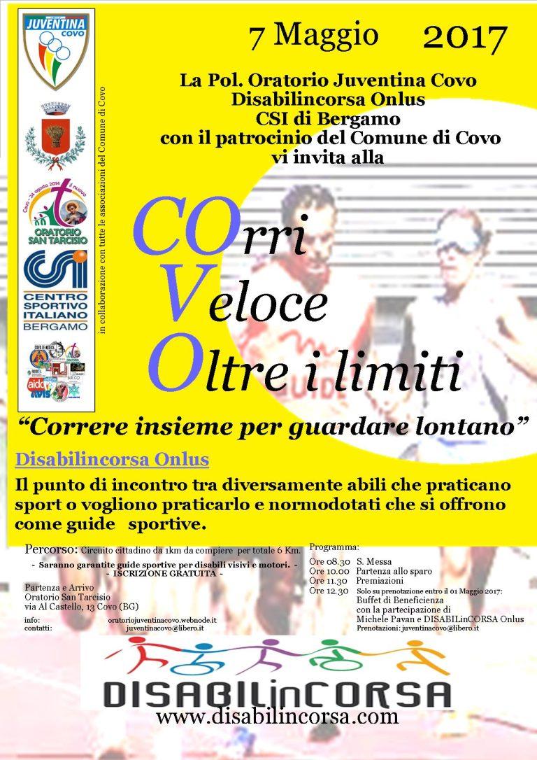 Scopri di più sull'articolo Corri veloce oltre i limiti. a Covo una corsa insieme per guardare lontano