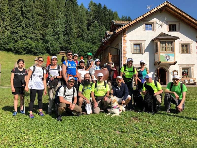 il gruppo Disabilincorsa alla settimana verde 2019