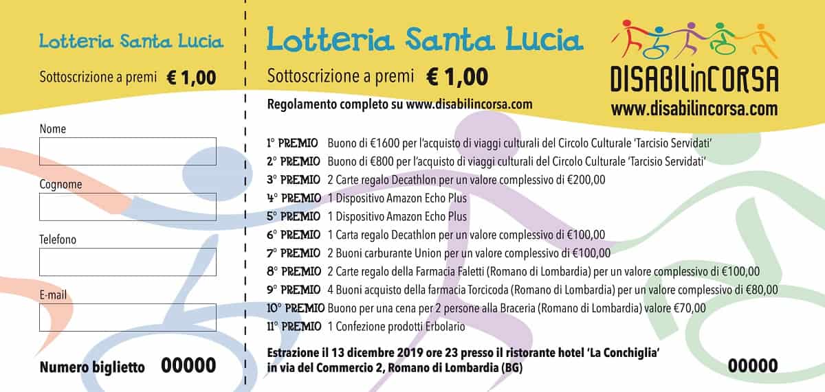 Al momento stai visualizzando BIGLIETTI VINCENTI della Lotteria di Santa Lucia 2019