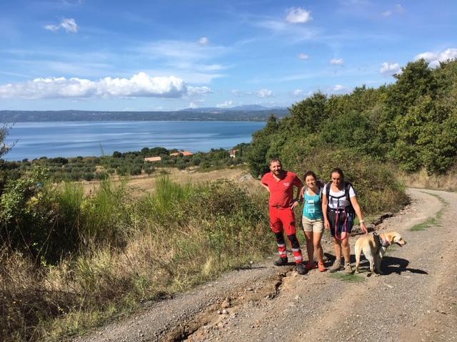 il lago di Bolsena visto da qualche km di distanza