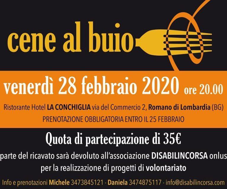 Scopri di più sull'articolo Romano di Lombardia: ripartono le Cene al Buio della Disabilincorsa Onlus