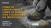 Webinar “Come si costruisce e come si sceglie una calzatura da montagna”