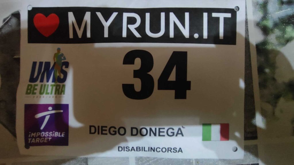 Il pettorale di Diego Donegà