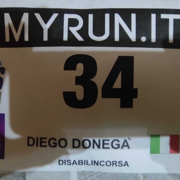 Il pettorale di Diego Donegà
